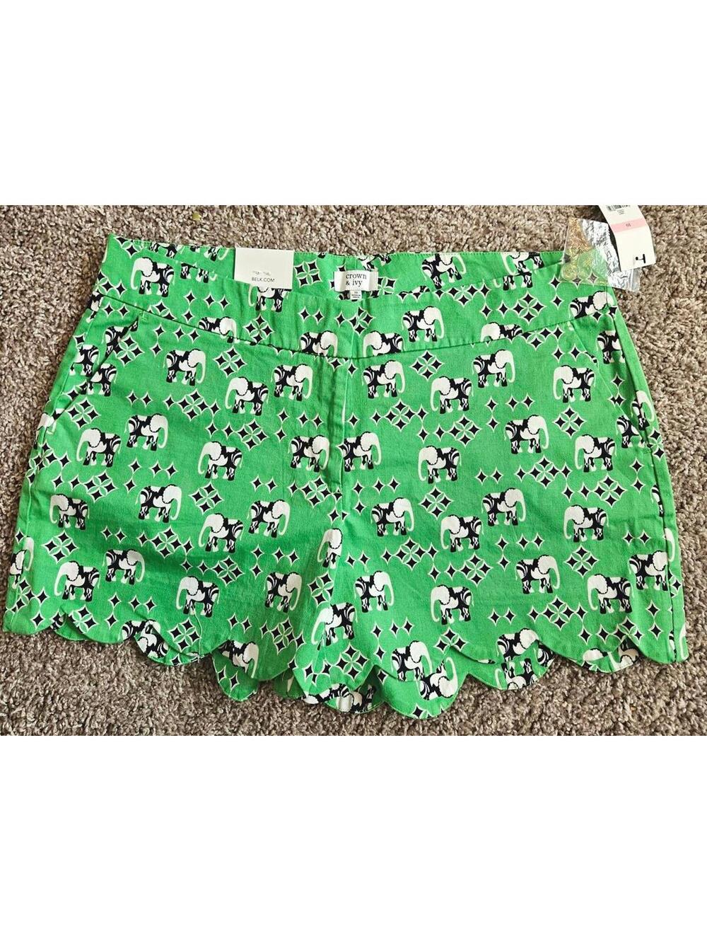 Nwt Crown & Ivy Scalloped Shorts - Size 10  203